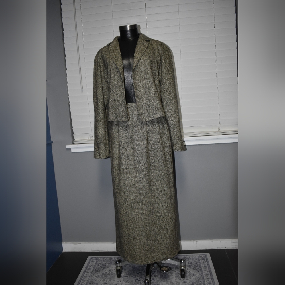 Silk Two-Piece Skirt Suit